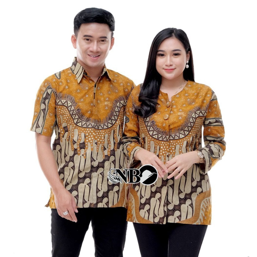 Batik Couple Modern Atasan Blouse Batik Kerja Kantor Wanita