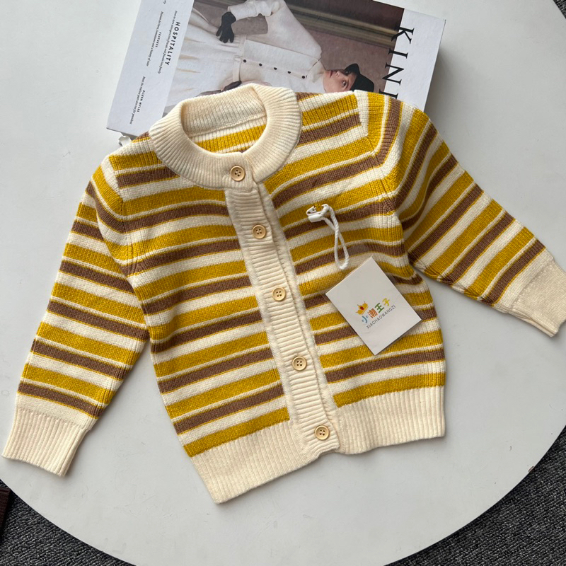 cardigan knit anak stripe | cardigan knit sweater rajut anak peremuan dan laki-laki