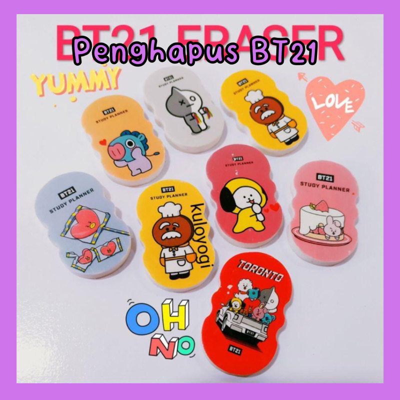 PENGHAPUS BT21 LUCU || PENGHAPUS KARAKTER