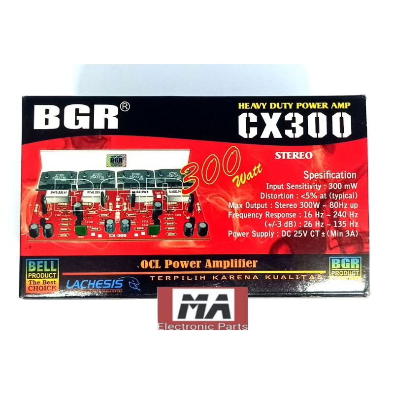 Kit power Amplifier 300watt Stereo CX300 BELL