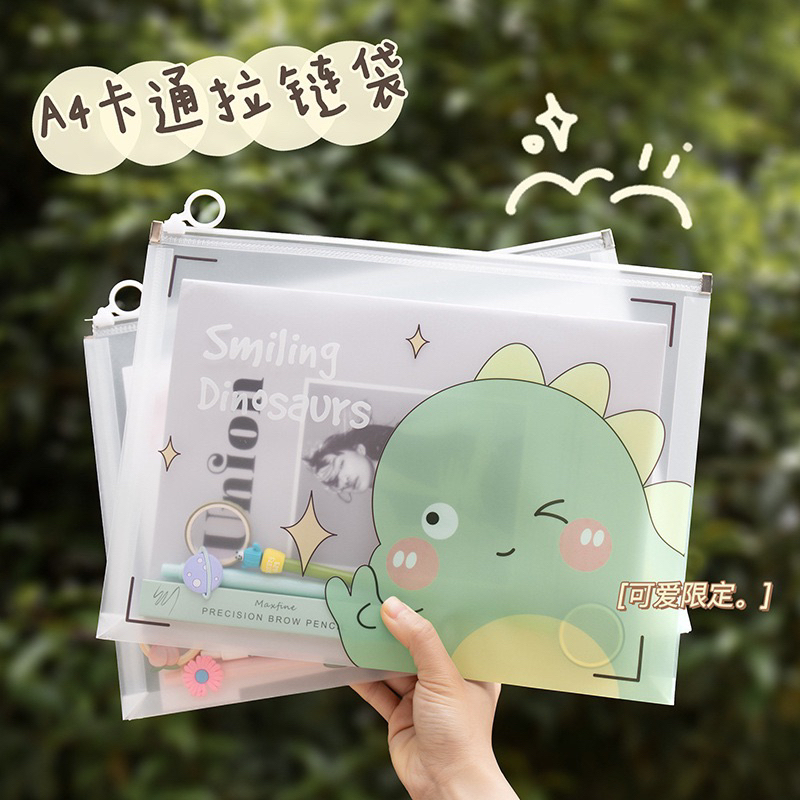 

RB 4PCS Pouch Transparan A4 / Map Kancing A4 / Folder Bag Sario A4