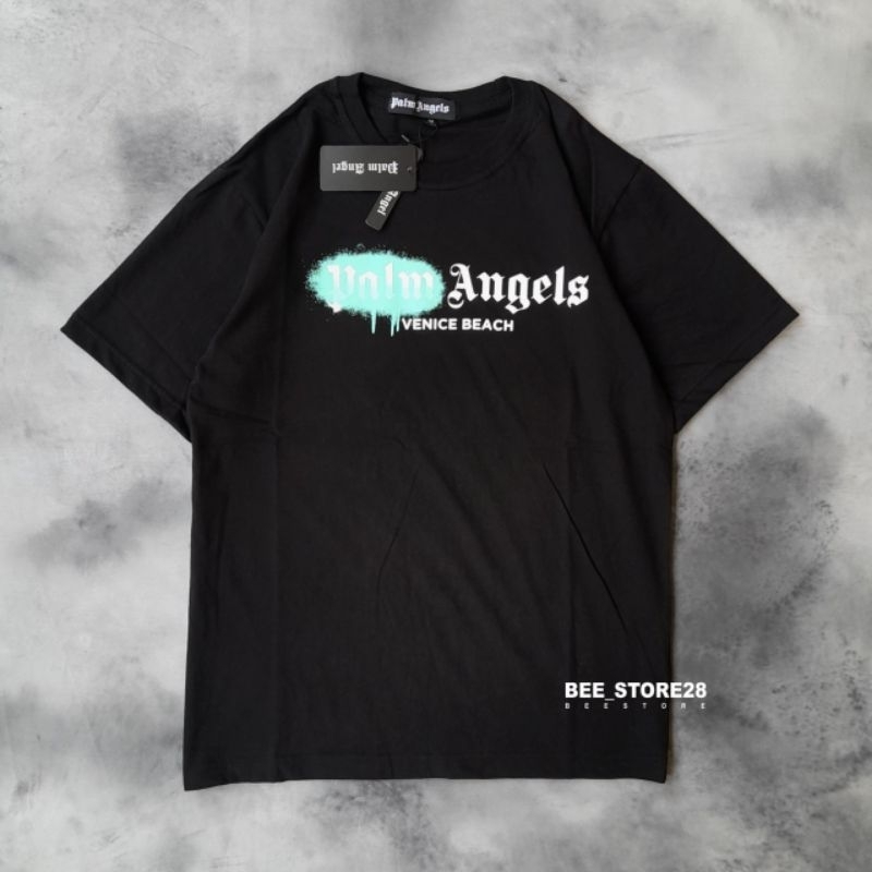 KAOS T-SHIRT PALM ANGELS LOGO BASIC AUTHENTIC