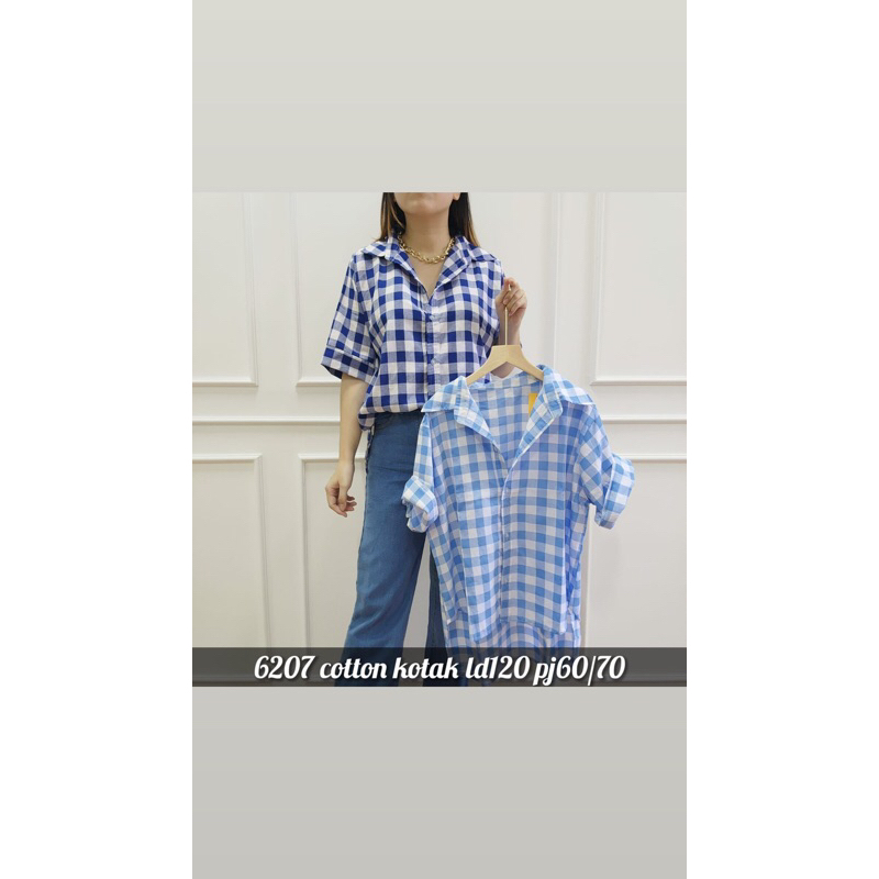 Atasan Kemeja kotak-kotak wanita
