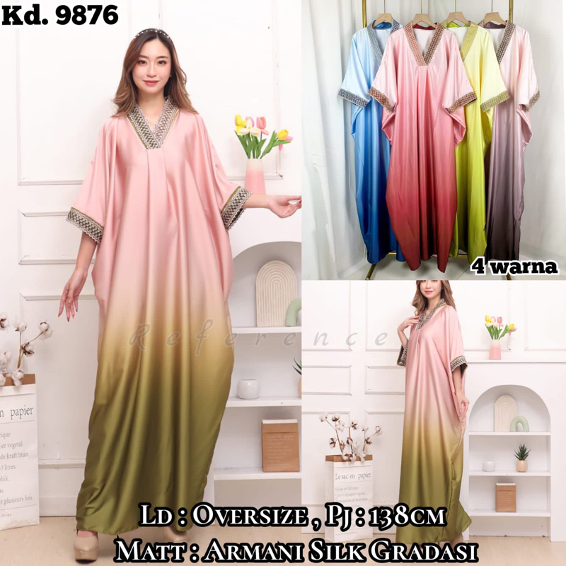 Kaftan /gamis edisi lebaran 2023 bahan import armani silk