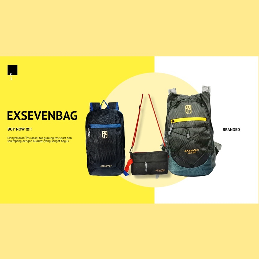 eXseven TAS RANSEL PRIA WATERPROOF TAS GUNUNG LIPAT 011 18LITER HITAM