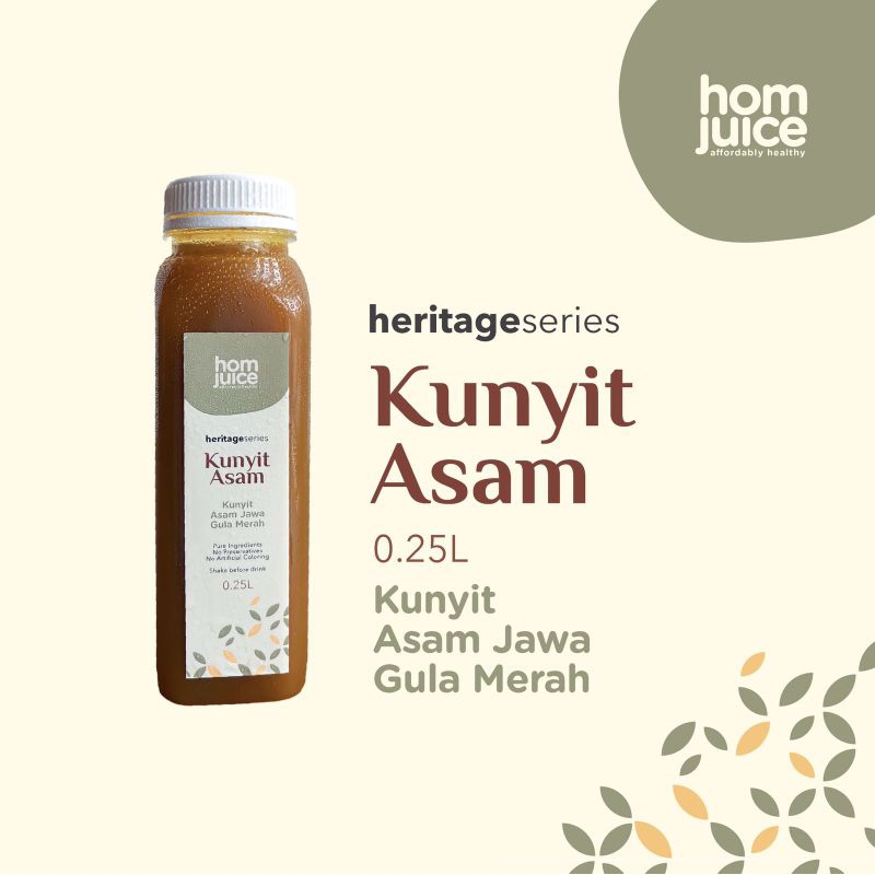 

Jus Sehat Jus Detox Cold Pressed Juice | Homjuice Kunyit Asam 250ml Jamu Tradisional Tanpa Pengawet