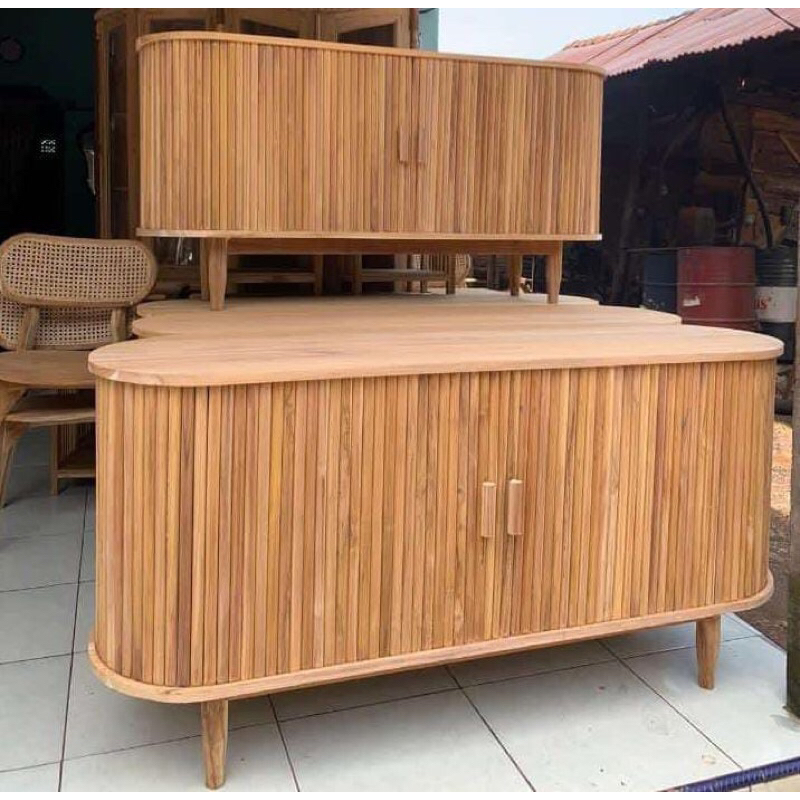 BUPET TV,BUFET TV,KAYU JATI,MEJA KONSUL