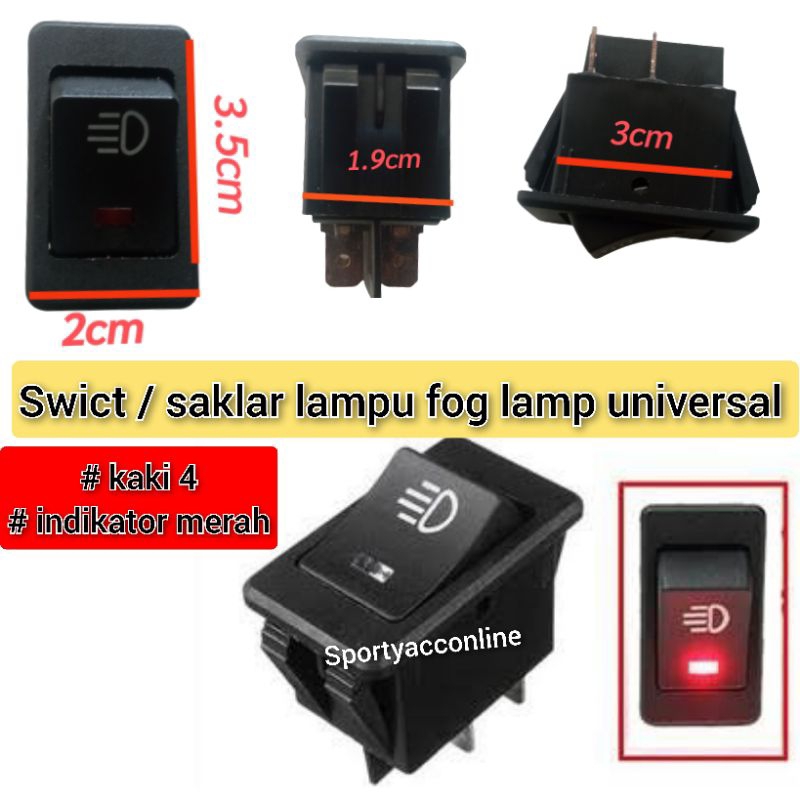 swict fog lamp swict lampu kabut universalkaki 4 plus lampu indikator