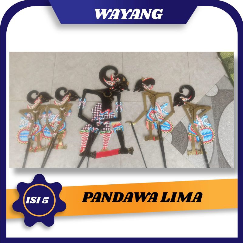 PANDAWA LIMA KOMPLIT WAYANG KULIT BAHAN WAYANG KERTAS KARTON WONOGIRI