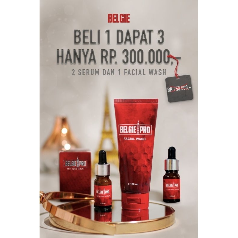 PROMO DAPAT 3 (2 SERUM DAN FACIAL WASH)  BELGIE PRO IPPHO SANTOSA