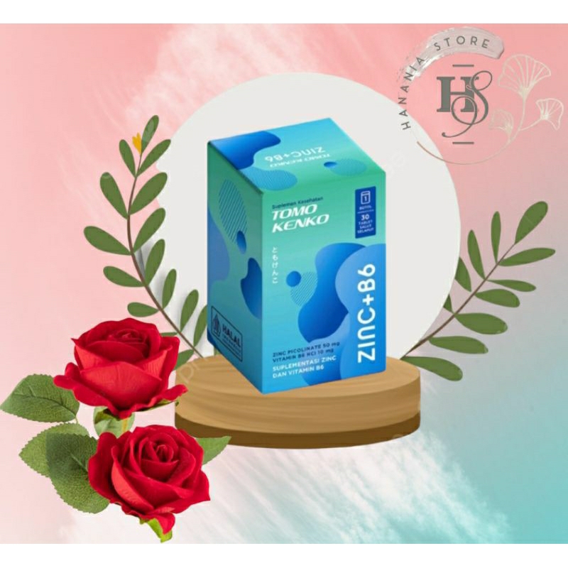 TOMO KENKO ZINC 50mg+B6 Vitamin Daya Tahan Tubuh & Anti Inflamasi Zinc & B6 Tomo Kenko Original