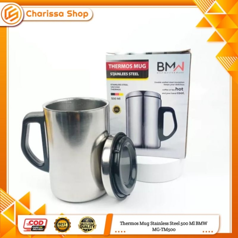 Thermos Mug Stainless Steel 500 Ml BMW MG-TM500 / Mug Air Panas & Dingin