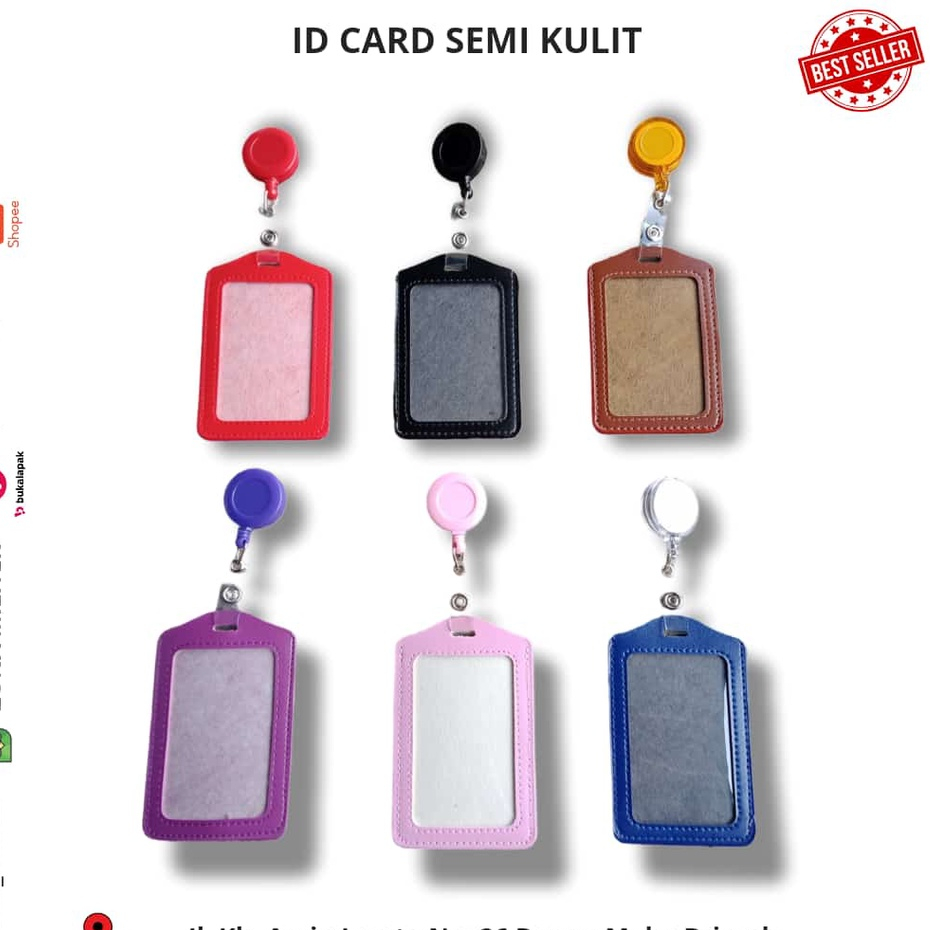 

Frame / Casing ID Card / Name Tag holder Kulit Sintetis + Yoyo Tarik
