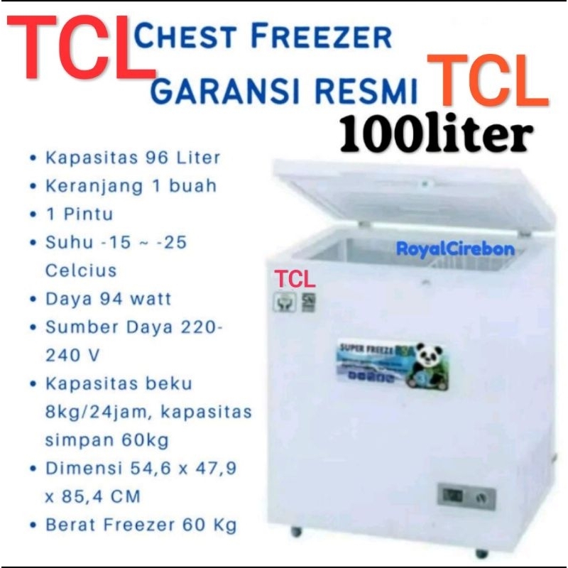 Box Frezzer TCL kapasitas: 100liter Chestfrezzer (utk wilayah kota cirebon)