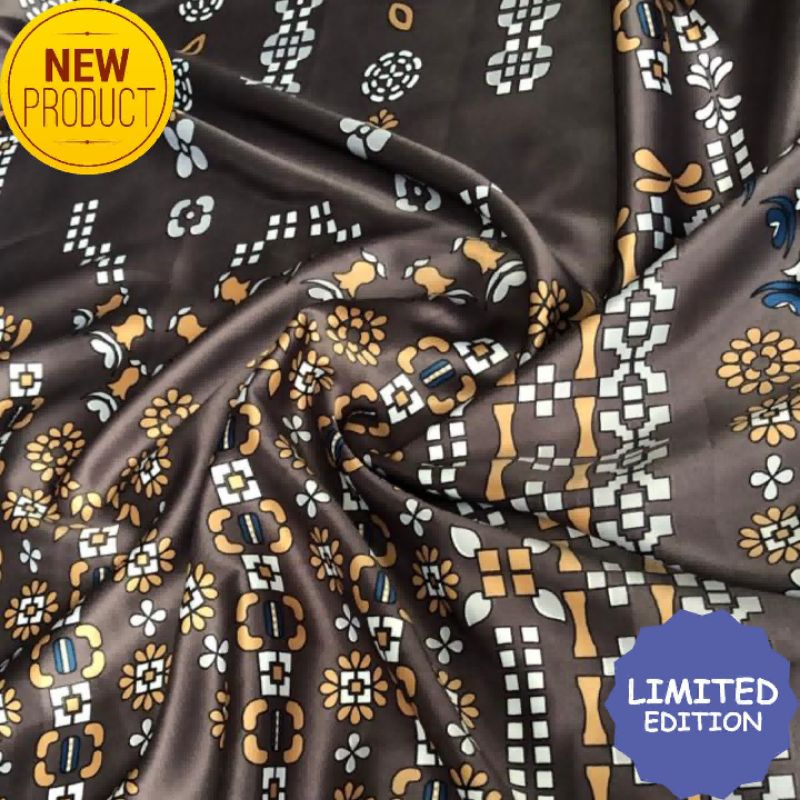 Kain Dr Silk Mengkilap Motif Florentina harga setengah meter