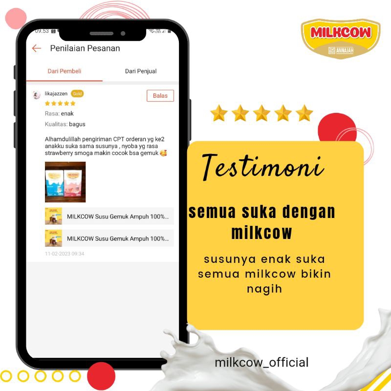 MILKCOW SUSU GEMUK BPOM DAN BERKLAIM