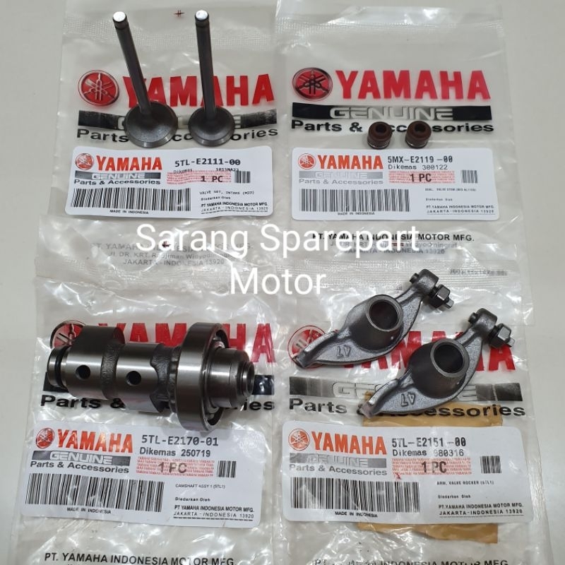 Paket Noken As Camshaft + Platuk + Klep Set + Seal Klep Mio Sporty Smile Soul Fino Karbu 5TL