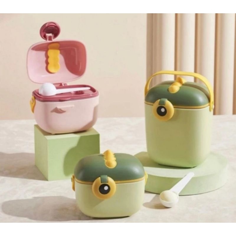 Tempat Susu Model Dino 800mil || Dino Kotak Penyimpanan Susu