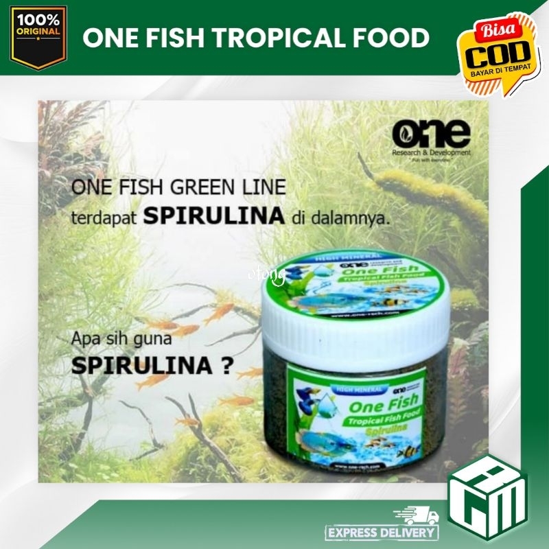 one fish Tropical Makanan Ikan Hias Kecil Discus Cupang Guppy Manfish murah