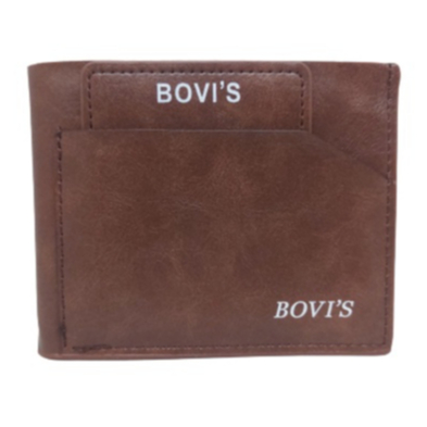 Dompet Pria Dewasa Import Terbaru Model Kantong Depan Logo Bovis Bahan Kulit Sintetis Harga Murah