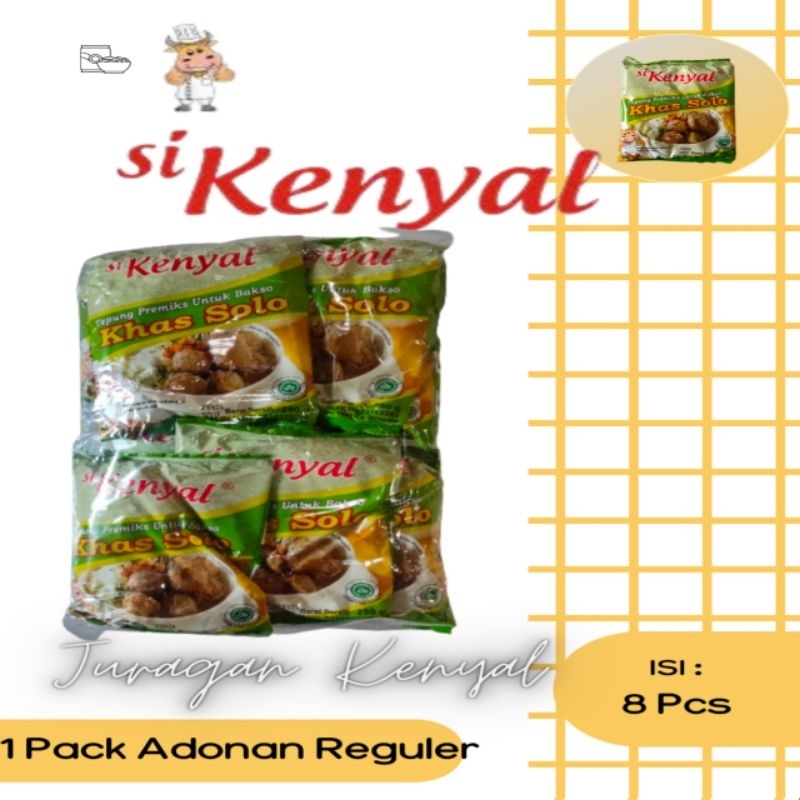 

Si Kenyal Tepung Adonan Bakso Premiks Khas Solo 250 gram 1 Pack isi 8