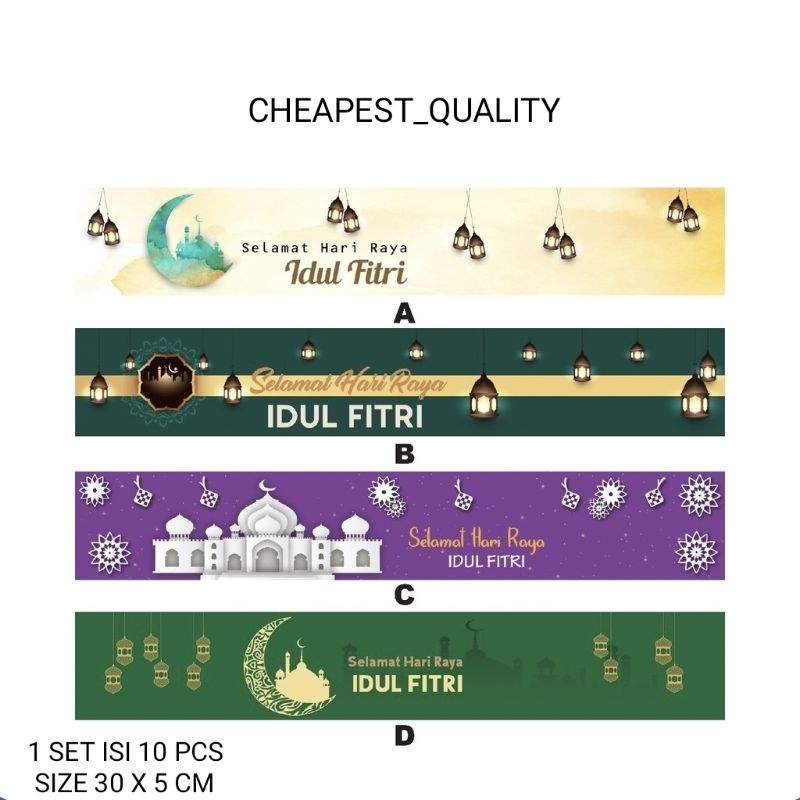

paperbelt Lebaran / Sleeve / Paperbelt Idul Fitri - ISI 10 Pcs (SMALL)