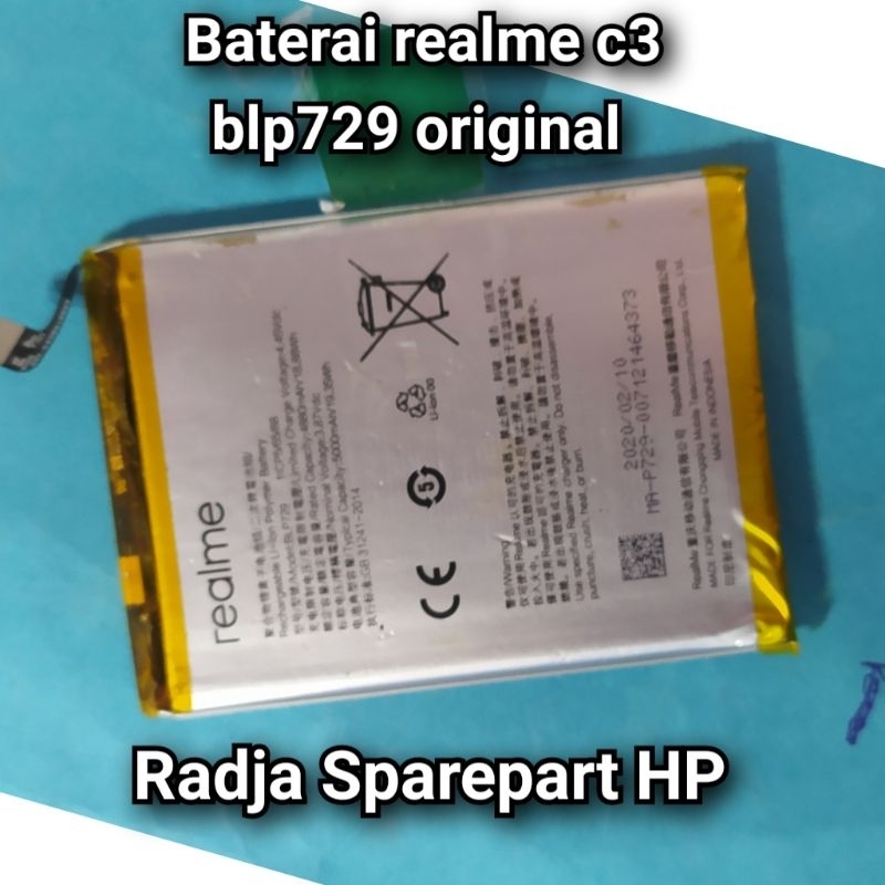 Baterai realme C3 blp729 original