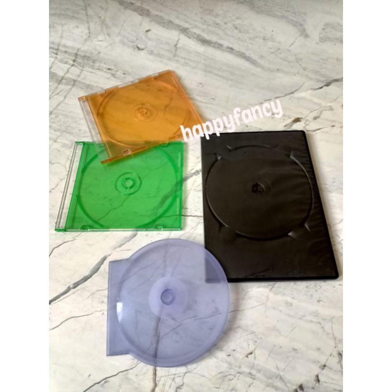 CD Case Tempat DVD CD Plastik / Hitam double GTPRO / Kerang / Transparan / Mika