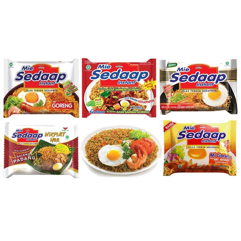 

(ECER) MIE GORENG SEDAAP isi 3pcs dan 5pcs