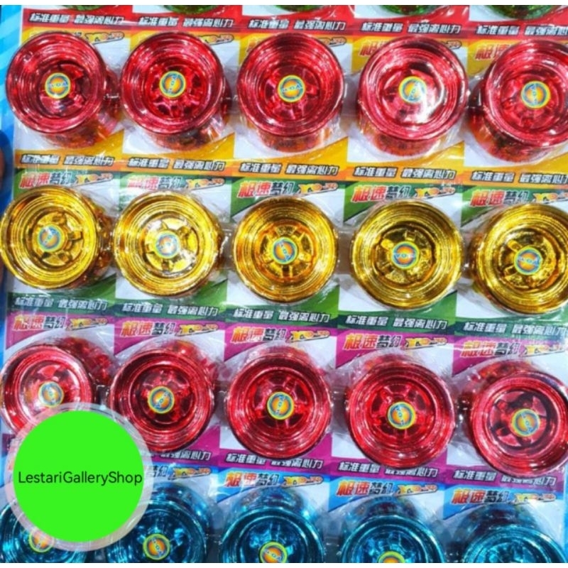 [LGS] YOYO BESI METALIK POLOS / YOYO BESI MENGKILAT KEKINIAN / MAINAN YOYO