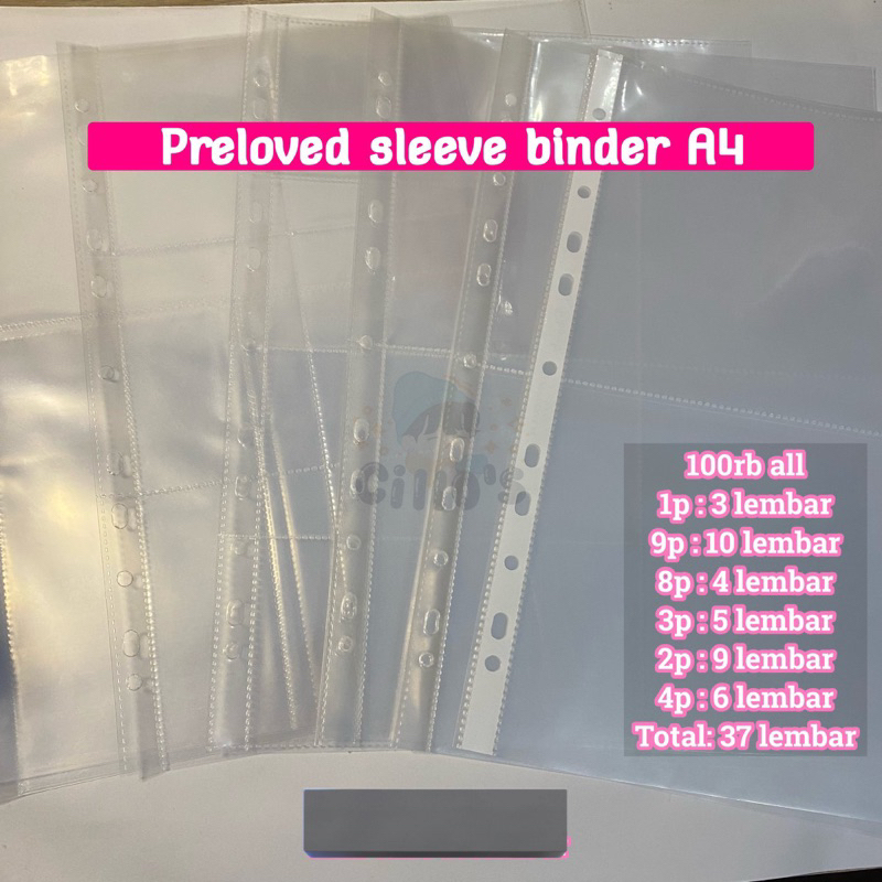 

READY preloved sleeve binder a4 1p 3p 9p 8p mpc 2p 4p