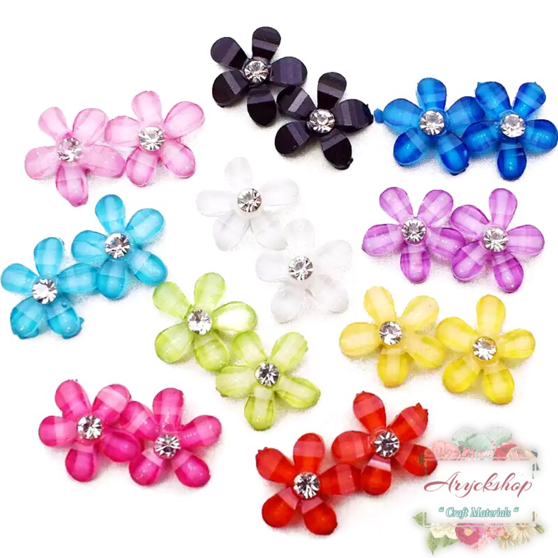 Bunga Sakura 10mm 1cm PER 1PCS Bahan craft Tasbih swarovski Nail art nailart kuku palsu