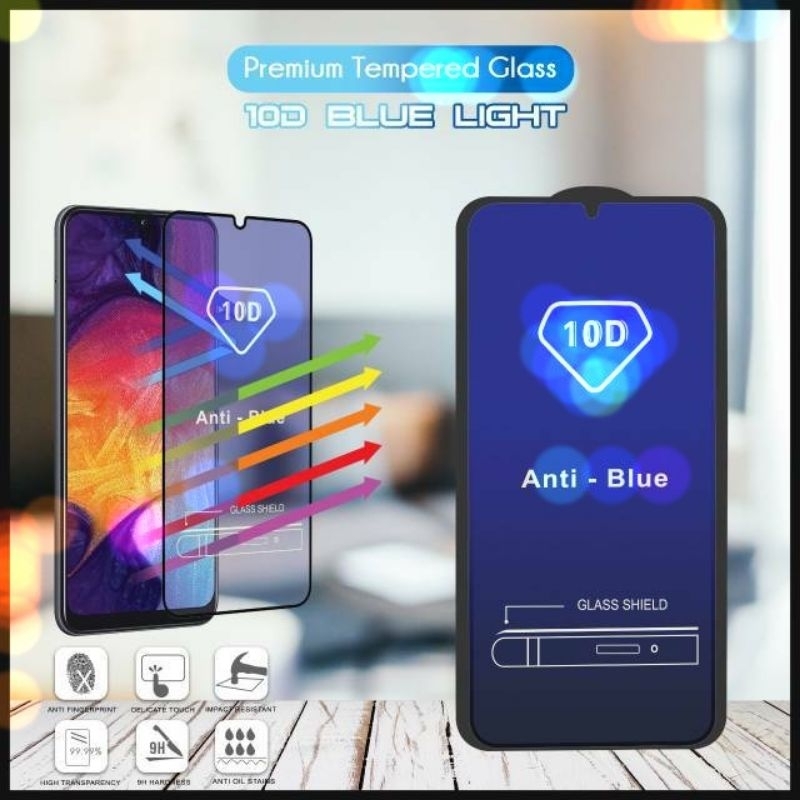 Tempered Glass Blue Light Redmi 7 Full Cover Protector Premium Quality Anti Gores/Tg