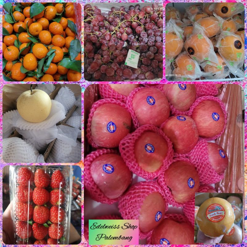 

Aneka Buah (500gr) Sayur Organik | Apel Fuji | Anggur | Pir | Plum | Kiwi | Jeruk Shantang | Pokat | Melon | Lemon | Apel Hijau USA - Granny Smith | Pelem