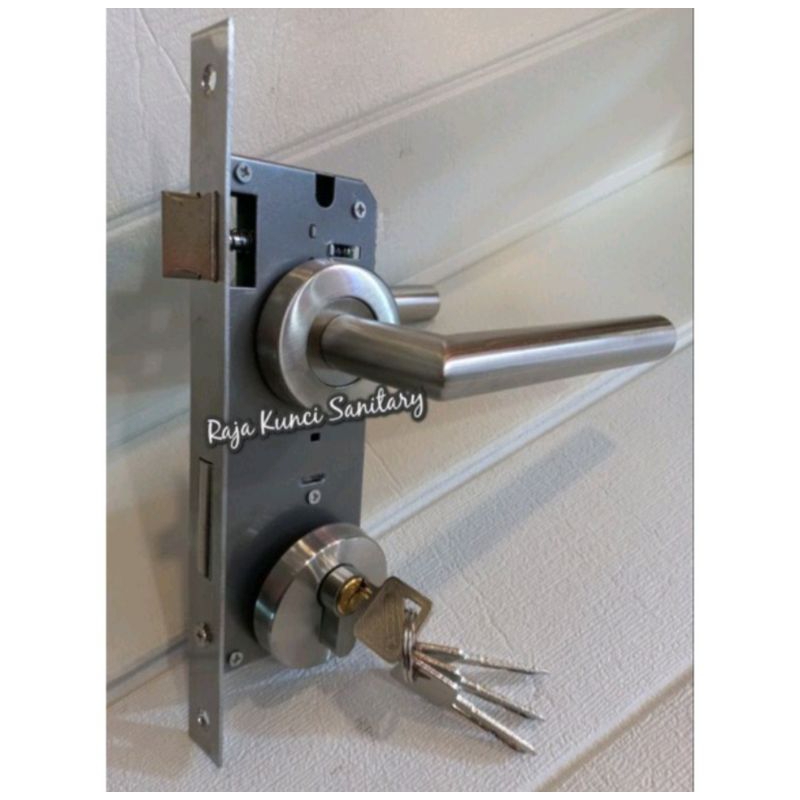 Paket Kunci Pintu Pisah Stainless Stell/Gagang Pintu Kunci Pisah Stainles Stell/Komplit Set/Lengkap