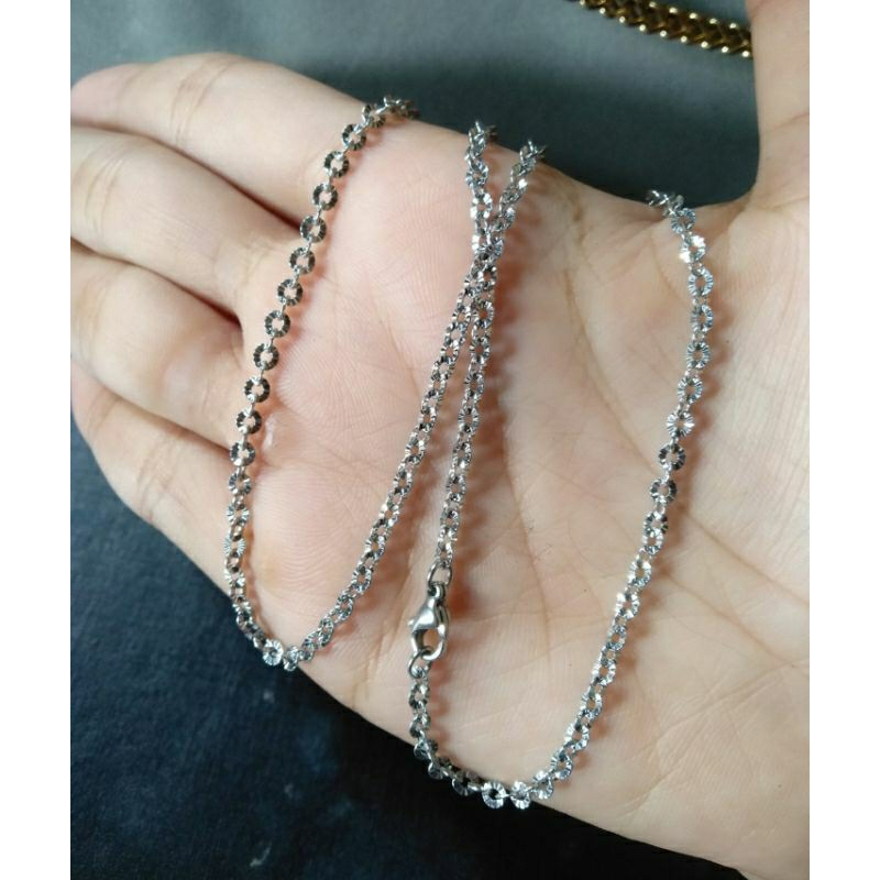 kalung anak titanium warna silver