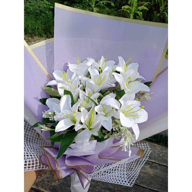 Buket Bunga Lily Artificial