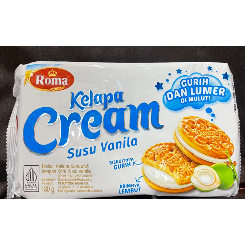

Roma Kelapa Cream Susu Vanilla 180 Gr