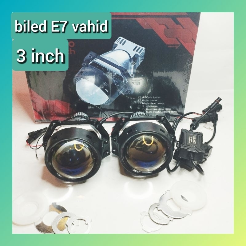 biled E7 Vahid H-4|3 inch surpass lasser|LED projector sepasang only
