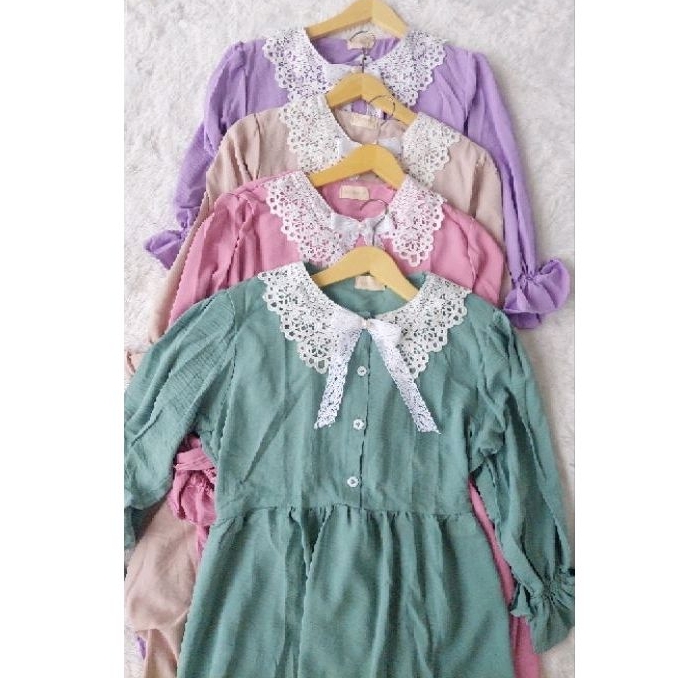 gamis lebaran remaja korean style