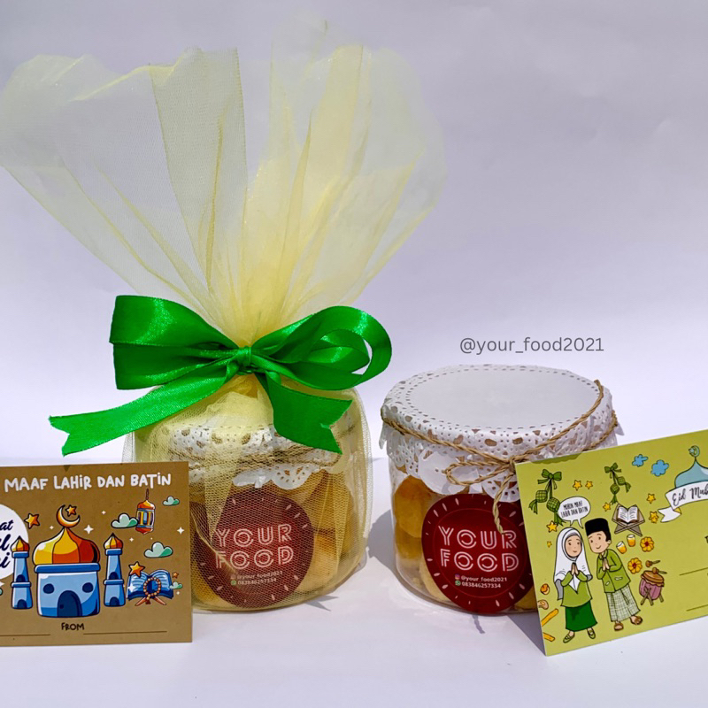 

Hampers Lebaran Kue Kering Kemasan Single Free Kartu Ucapan