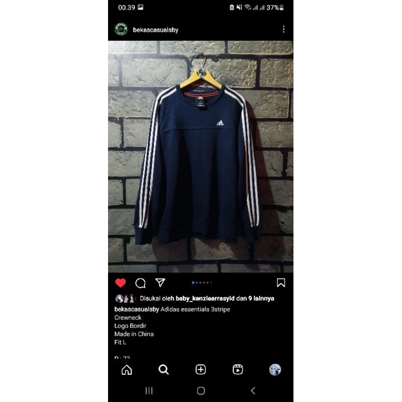 crewneck adidas 3stripe ess