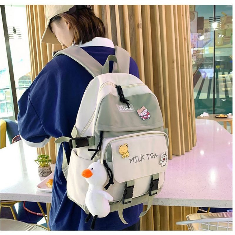 Tas Ransel Wanita Tas Sekolah Karakter Backpack Fashion Pria Wanita