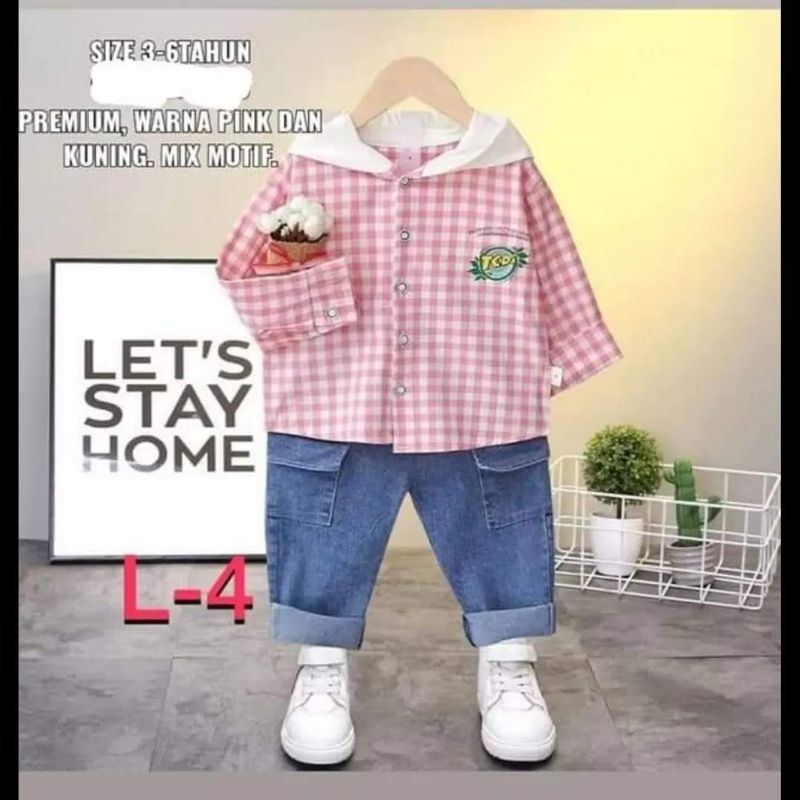 SET JEANS KEMEJA HOODIE IMPORT