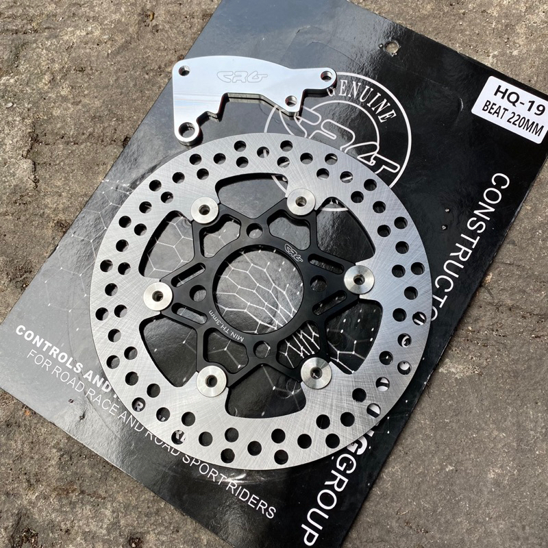 DISC CAKRAM DEPAN FLOTING BEAT VARIO SCOOPY SPACY GENIO BY CRG UKURAN 220 MM / PIRINGAN CAKRAM DEPAN UKURAN 220 MM PNP MOTOR MATIC BEAT VARIO SCOOPY SPACY GENIO BY CRG