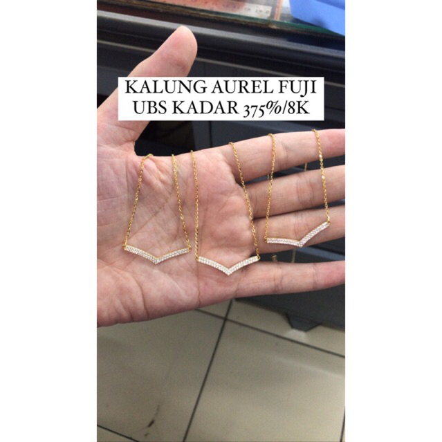 Kalung aurel emas asli kadar 375/8karat