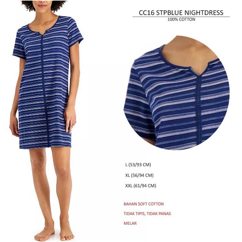 Dress Wanita Cc 16 Nightdress