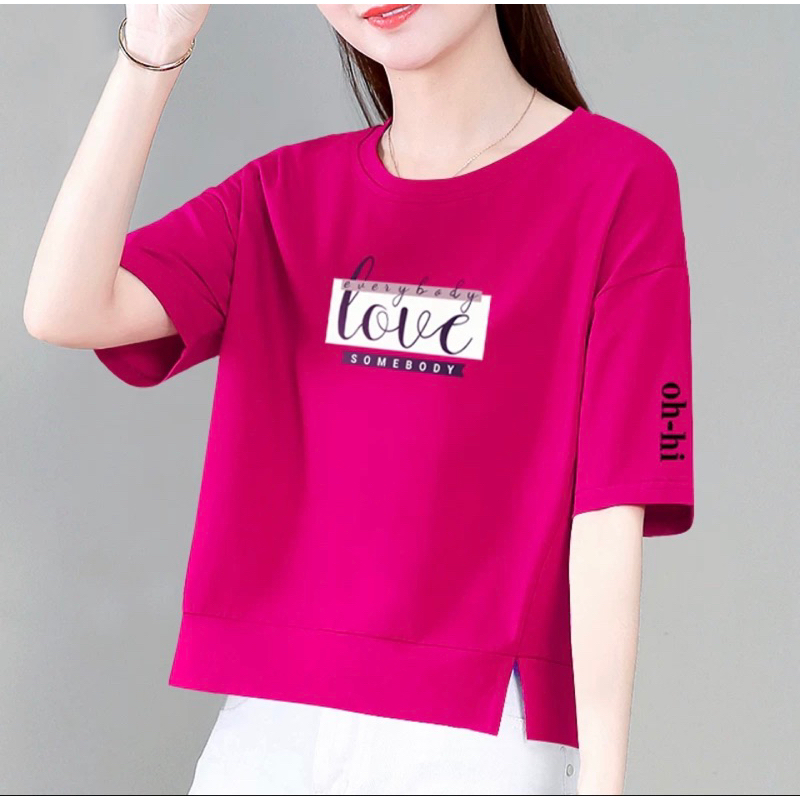 Kaos Baju Atasan Wanita Bahan Lembut Impor Murah 022