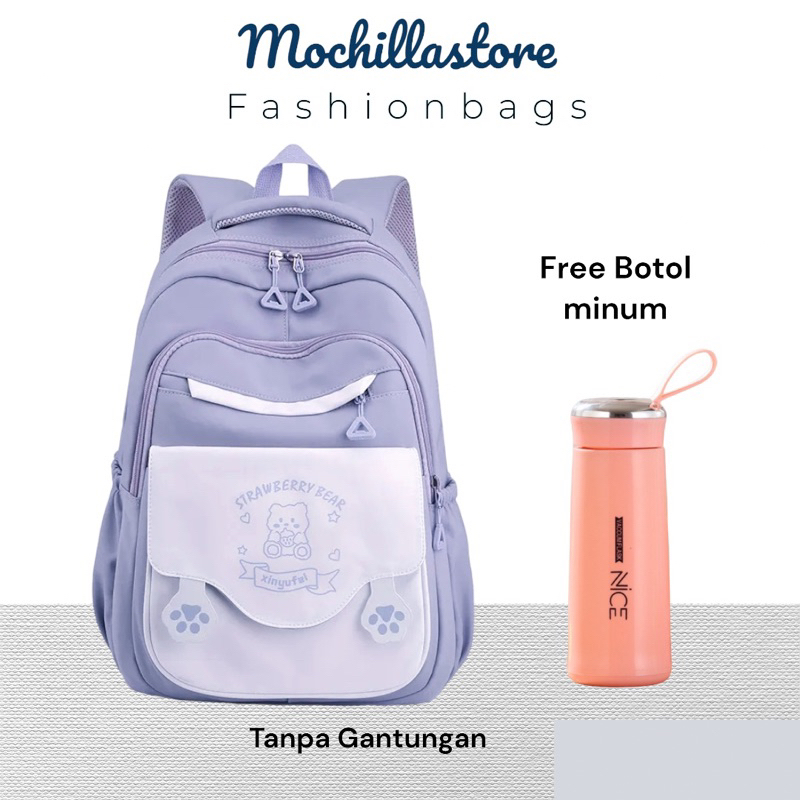 Mochillastore - Tas Ransel Sekolah Perempuan Dan Laki-laki Tas Ransel Backpack Anak Sekolah SD SMP SMA Tas Anak Remaja Muatan Besar masuk Buku Paket  LKS dan Laptop + Tambler Tas COD Termurah