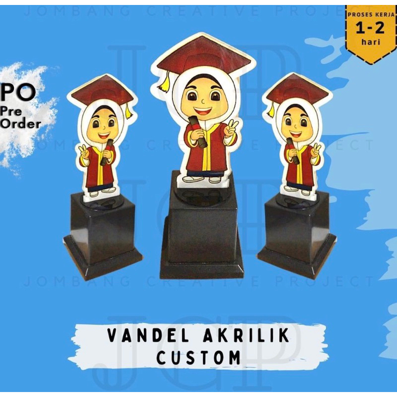 vandel akrilik wisuda anak siswa